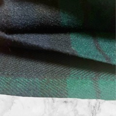 マフラー　グリーン　チェック　２点セットの画像