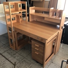 試作品　未使用　展示品　アルダー材使用の学習机セット