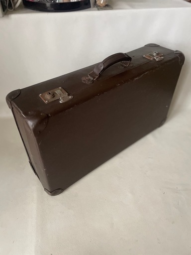 トランク 旅行鞄 カバン 鞄 こげ茶色 大型トランク 店舗什器 オブジェ レトロ アンティーク 中古品