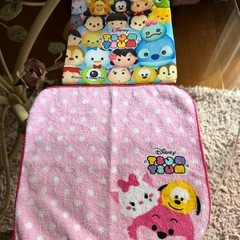 タオルハンカチ・巾着　ディズニーツムツム　Disney 2点セッ...