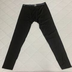 【新品未使用】メンズXL インナータイツ・長袖シャツセット 黒の画像