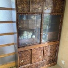昭和レトロ　食器棚

