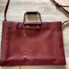 ZARA TRAFALUC ザラ 革ショルダーバッグ 手提げ 2way 赤　レッドの画像