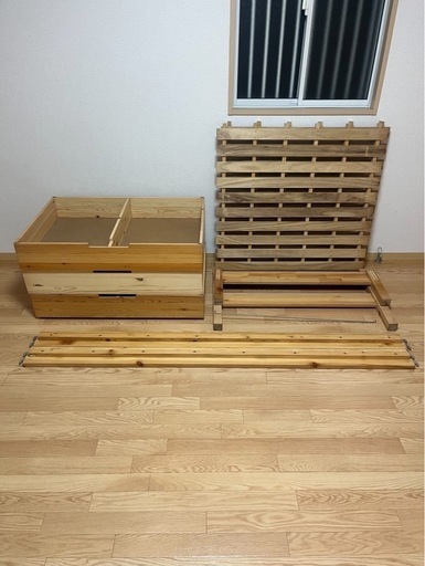無印良品　シングルベッドフレーム　引き出し付き