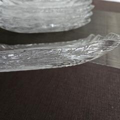 5枚セット　ガラスプレート　長皿　刺身皿　お造り皿　角皿　居酒屋　食器の画像