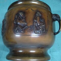 火鉢２個セット　時代物　真鍮・銅製？　アンティークの画像