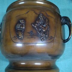 火鉢２個セット　時代物　真鍮・銅製？　アンティークの画像