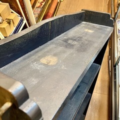 【ジモティ限定価格！】【武蔵小山店】 古書棚　書棚　棚　オープンラック　ラック　木製　黒　レトロ　本棚　検　家具 収納家具 ビンテージ　昭和レトロ　　楔　くさびの画像