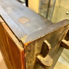 【ジモティ限定価格！】【武蔵小山店】 古書棚　書棚　棚　オープンラック　ラック　木製　黒　レトロ　本棚　検　家具 収納家具 ビンテージ　昭和レトロ　　楔　くさびの画像