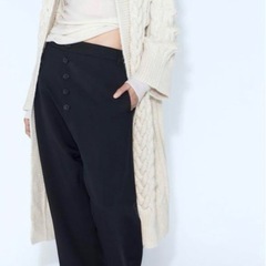 新品未使用】ZARA  テクスチャーニットコートの画像