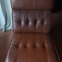 本革ソファ　1人用✕１の画像