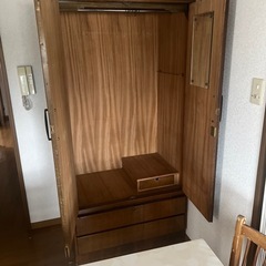 木製　衣装ケース　洋服掛け　条件付き取引の画像