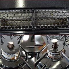 【￥15000-】ハーマン ビルトインコンロ 都市ガス EG32T1V 3口 水無片面焼き グリル 2019年製の画像