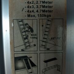 折り畳み脚立　5.7ｍ　自動車の洗車、リフォーム、あらゆる工事に最適の画像
