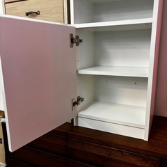 背面収納リビングキャビネット ホワイトの画像