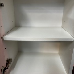 背面収納リビングキャビネット ホワイトの画像
