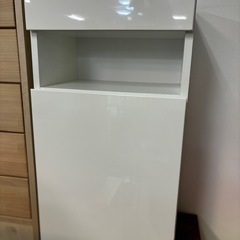 背面収納リビングキャビネット ホワイト