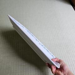 昭和レトロ/1970年代物/未使用品】特大プレート 大皿プレート 四角皿   スクウェアプレート 花柄 青色 の画像