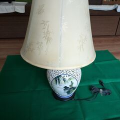 値下げしました。陶器製ランプ（２燈）