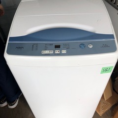 NO 582?福岡市内配送設置無料✨?  2021年　AQUA 7.0ｋｇ全自動洗濯機＜AQW-H73＞