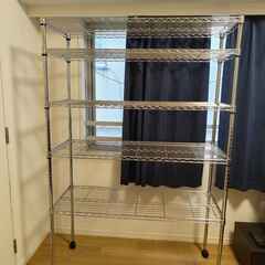 アイリスオーヤマ メタルラック 本体 キャスター付 幅91×奥行...