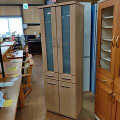 【愛品倶楽部柏店】NITORI 2枚扉食器棚 RIPE60D 幅60cm スリム