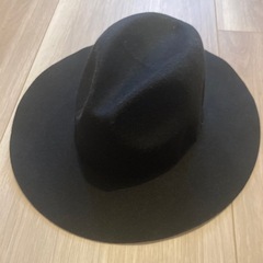 つば広ハット黒　oneサイズ