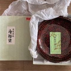 津軽塗り　菓子盆の画像