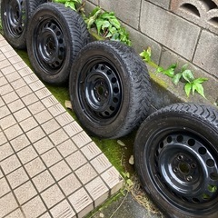 (決定)185/60r15オールシーズンタイヤ(スチールホイール)4本