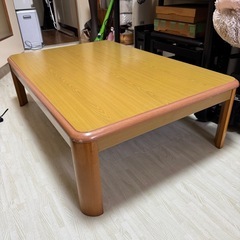 【美品‼️】高級♪ 協立工芸 120cm幅家具調コタツ カジュアルこたつ 長方形 木製ブラウン♪の画像