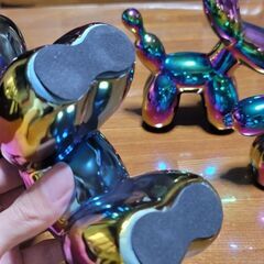 バルーン オブジェ 犬 陶器 3個セットの画像