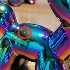 バルーン オブジェ 犬 陶器 3個セットの画像