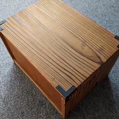 ☆民芸品木製二段タンス☆中古品の画像
