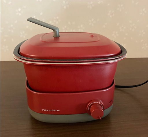 récolte POT DUO carré 電気ポット鍋（レッド)