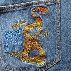 ☆山本寛斎☆KANSAI MANGパン☆龍刺繍☆中古品の画像