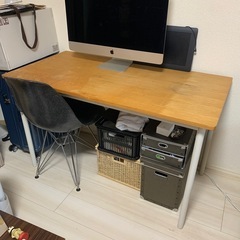 無印良品 無垢材 PCデスク