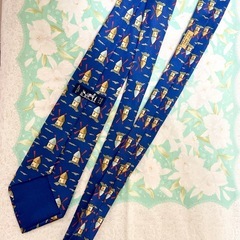 エルメスHERMES ネクタイ 風車柄 100%シルクの画像