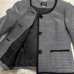 　【終了】　ONEIROS ネオイリス　ノーカラー ツイードジャケット　フォーマルの画像