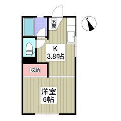 💙フリーレント1ヶ月！敷礼０！《1K》ひたちなか市♦初期費用5万...
