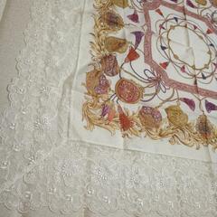 レース　大判　ハンカチ　スカーフの画像