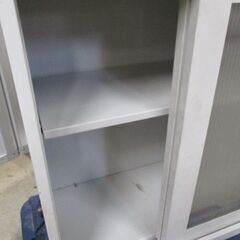 引違い書庫　スチール書庫　幅500 奥行290 高さ600【引き取り限定】の画像