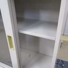引違い書庫　スチール書庫　幅500 奥行290 高さ600【引き取り限定】の画像