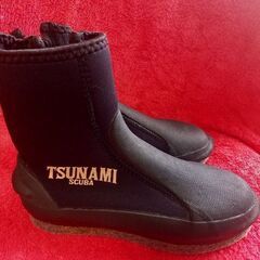 ダイビングブーツ　tsunami　scuba　size　 US4　フェルト底の画像
