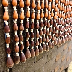 【倉庫保管中】簾 すだれ 木製暖簾 木製のれん 珠暖簾 玉のれん...