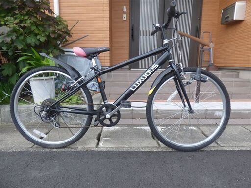 天童市　２６インチ６段変速、LEDブロックライト　★自転車組み立て整備士が整備