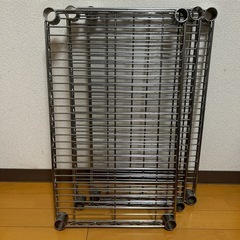 スチールラック 棚板　シルバー 約60cm x 35cm  支柱...