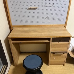 机、パーテーション、昇降式バランススツール 3点セット