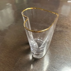 ハート型グラス　金メッキフチがキラキラの画像