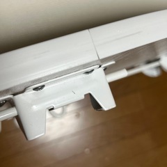 折りたたみ　ローテーブル　ホワイト　木目の画像