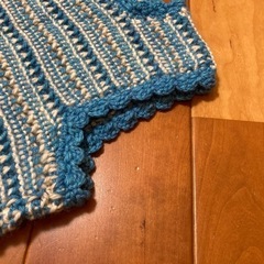 キッズ用ベスト　手編み　魔法の1本針の画像